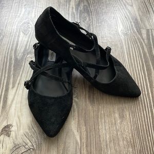 Steven madden leather/suede strap oh flats